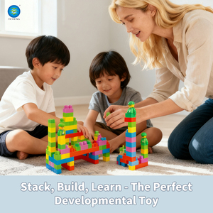 180 Piezas de Bloques de Construcción de Plástico Creativos - Juguetes Educativos STEM de Aprendizaje DIY Tren para Niños <span class=keywords><strong>Desarrollo</strong></span> de la Inteligencia - Product Image 3
