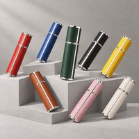 Atomiseur de voyage rechargeable 10 ml en cuir PU, flacon pulvérisateur de parfum portable, emballage cosmétique pour le transfert de toner