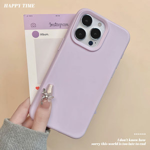เคสโทรศัพท์ซิลิโคนแบบเต็มตัว สีพื้นด้าน ป้องกันการตกกระแทก สำหรับ iPhone 15 16 Pro 17 - Product Image 5