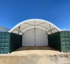Toit de conteneur d'expédition, couverture de tente de stockage industrielle, <span class=keywords><strong>abri</strong></span> de <span class=keywords><strong>garage</strong></span>, auvent, 80 pieds x 80 pieds, <span class=keywords><strong>abri</strong></span> de conteneur en <span class=keywords><strong>toile</strong></span> d'expédition - Product Image 4