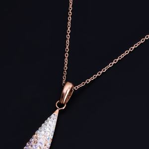 Collier tendance goutte d'eau pour femme, bijoux en cristal à la mode pour fêtes et anniversaires, vente en gros, dropshipping accepté - Product Image 3