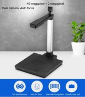 Escáner de Documentos Portátil A4 de China, Cámara Dual de 10MP+2MP, Interfaz USB, Rotación de 360°, Ajuste de 180°, Escaneo Rápido de 1 Segundo, CE