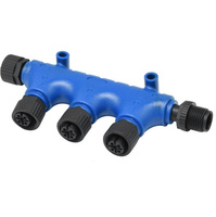 Conector DIN Tipo T de 5 Pines M12, Divisor Macho/Hembra para Red Marina NMEA2000, IP68 Impermeable, Sistema de Energía Solar para PCB, Latón ABS