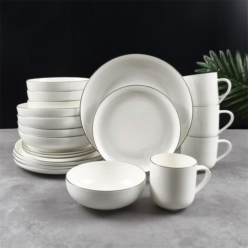 Best Selling Elegant White Dinner Sets Wholesale Hotel Quality