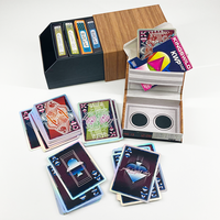 Fabricant de cartes à jouer de luxe, taille poker, bonne impression, logo personnalisé, jeu de cartes de poker avec boîte à tiroir