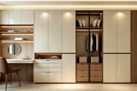 Armoire de chambre moderne de haute qualité et abordable, avec un grand espace de rangement personnalisé, pour chambre principale
