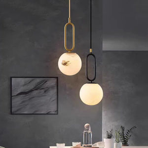 Minimalist Pendant <b>Light</b> Gold Round E27 LED Single Head For Bedroom Dining Room - Product Image 4