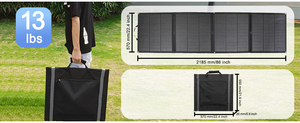 200W Foldable Solar Panel 23.5% Monocrystalline IP67 Waterproof with MC4 <b>Cable</b> for 12V <b>Battery</b> Power Station Boat Camping Off-Gr - Product Image 6