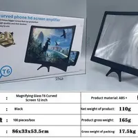 Cross-border 12-inch Mobile Phone Screen Amplifier 14-inch HD Curved Screen Plastic Universal Suction Cup Bracket Model T6
