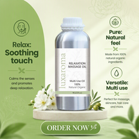 Huile de massage OEM 100% naturelle au gingembre, à la lavande et à l'eucalyptus pour soulager les douleurs musculaires et les maux de dos, aromathérapie spa, hautement professionnelle