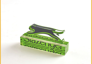 Best Sales Frosted Clear <b>Acrylic</b> PMMA <b>Block</b> with Company Logo for Retail Shop - Product Image 5