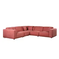 5 kişilik kesit renkli oturma odası mobilya modern l şekilli köşe kanepe kumaş kanepe kraliyet
