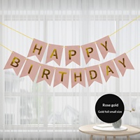 Joyeux anniversaire bannière feuille d'or banderoles couleurs assorties pour enfants anniversaire bébé douche