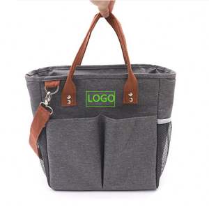 Stylish Reusable <b>Cooler</b> Tote Lunch Box for Women Convenient Shoulder Strap and Water Bottle Holder <b>Cooler</b> Lunch <b>Bag</b> - Product Image 1
