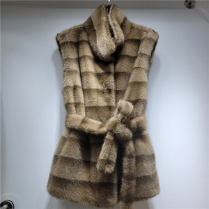 Gilet Donna Elegante in Finta Pelliccia di <span class=keywords><strong>Visone</strong></span>, Nuova Collezione Autunno-Inverno 2026, Stile Retrò con Lacci - Product Image 4