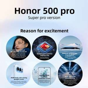 Nuevo Honor 500 Pro 16GB+1TB, Pantalla con Huella Dactilar, Android 16, Smartphone 5G - Product Image 2