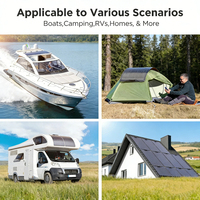 Panel Solar Flexible Ultrafino y Plegable ALECTER SOLAR APH-P137 de 100W, 12V, 23% de Alta Conversión, Módulo Fotovoltaico para RV, Barco, Generador