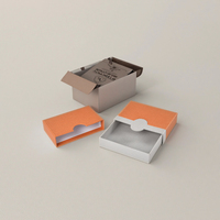 Boîte-cadeau personnalisée à tiroir coulissant Boîte de papier orange et blanche créative à couleur bloquée Boîte d'emballage surprise