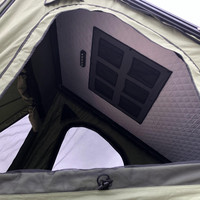 2023 nouveauté Triangle aluminium coque dure toit tente étanche SUV voiture toit Camping tente automatique construire échelle