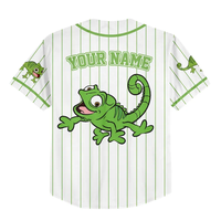 Maillot de baseball personnalisé avec broderie, motif caméléon Pascal mignon, OEM POD, nom et numéro personnalisés, haut de sport pour enfants