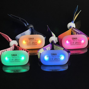 Longstargift Thoải Mái LED Sáng Âm Nhạc Sync Có Thể Sạc Lại Vải Vòng Đeo Tay Tại Công Ty Tổ Chức Sự Kiện Kỳ Nghỉ Buổi Hòa Nhạc Dây Đeo Cổ Tay - Product Image 2