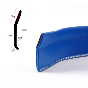 Bande anti-collision pour pare-chocs avant de voiture, aspect fibre de carbone bleue, garniture de protection universelle avec vis pour la mise à niveau et la rénovation de la voiture - Product Image 4