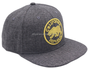 Casquette à billets plates gris unisexe, chapeau brodé de la république, de couleur grise, pour adulte - Product Image 1