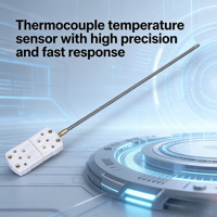 Sensor Termopar RTD de Tolerancia Ajustada, 0.1 Grados, Conexión por Cable, Modbus TCP RTU, Acero Inoxidable, para Uso Residencial y Comercial