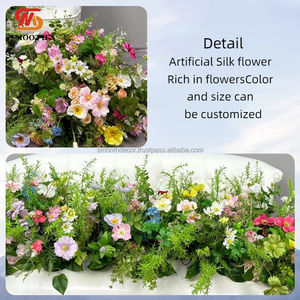 SMOOTH Artificial <b>Wedding</b> <b>Arch</b> Silk Roses 1.8-2.4m Green Leaves Broken Asymmetric Design Customizable Aisle Flower Decoration - Product Image 2