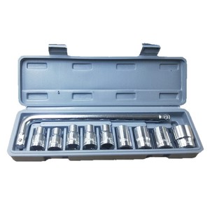 Socket Wrench Set 10 Piece 1/2 In Chrome Vanadium Steel Hard Case Automotive Repair Tools - Product Image 1