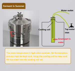 Tanque de Fermentación Towin de 100L para Cerveza, Whisky, <span class=keywords><strong>Ron</strong></span>, Brandy, Vodka, Destilador de Vino, Almacenamiento de Agua, Tanque de Acero Inoxidable - Product Image 4