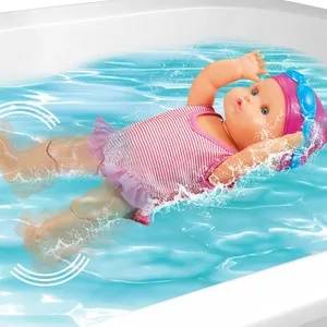 Newborn baby doll baby bath toys Battery operated automatical bath swimming doll toy TIK Tok toys