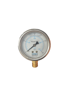 Manómetro de llenado de glicerina de alta calidad 60mm 400bar NPT1/4 rosca trasera conectada manómetro de vacío axial manómetro - Product Image 2