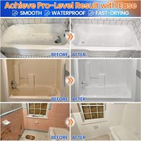 Kit de rénovation pour carrelage de baignoire et douche en acrylique liquide spécial - Séchage rapide, sans odeur, facile à utiliser pour carreaux de salle de bain