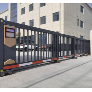 Allée en alliage d'aluminium personnalisée électrique automatique motorisée télescopique extérieur hôtel industriel segmenté porte coulissante télécommande - Product Image 6