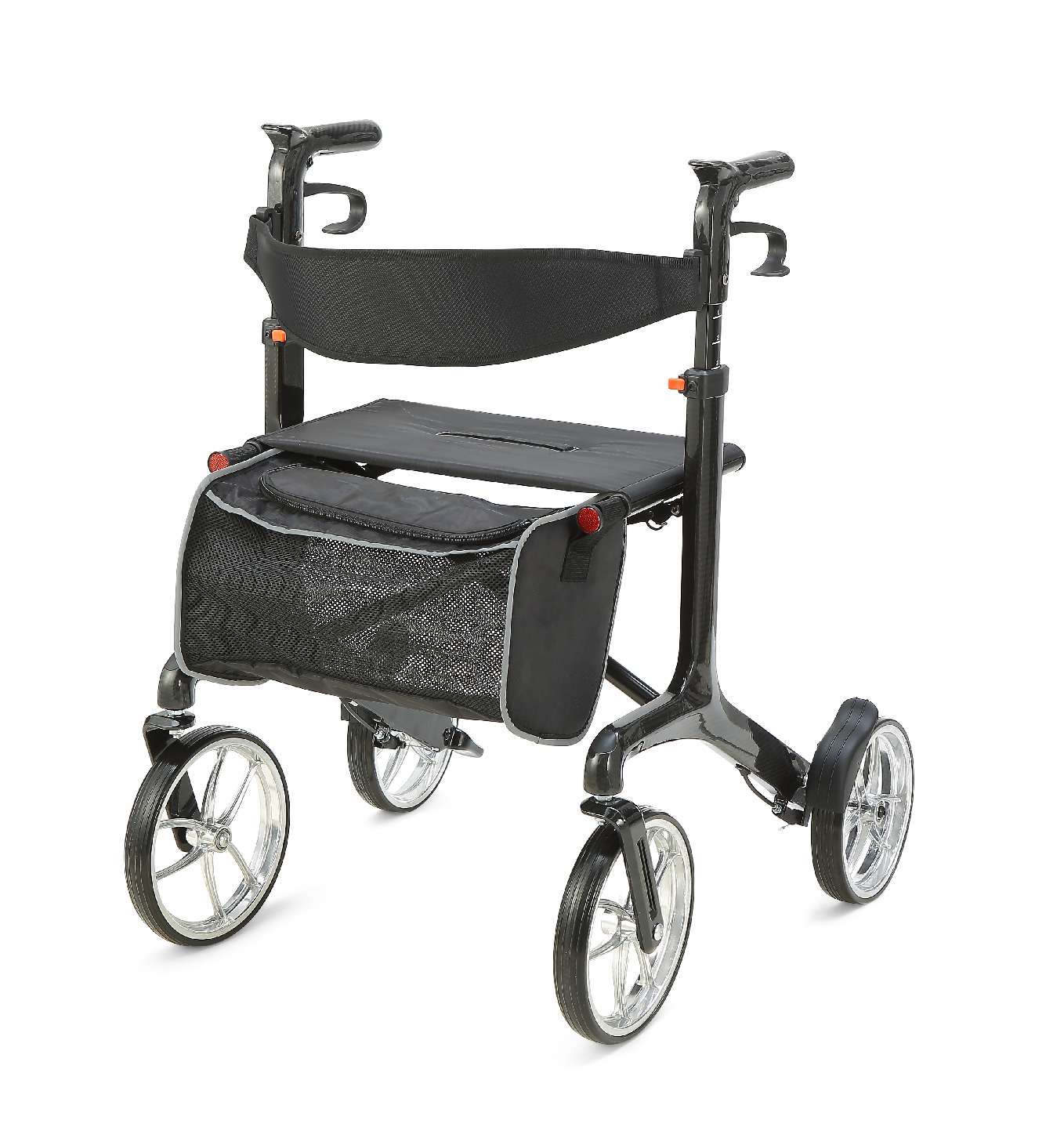 Foshan HCT-9266A Novo Design Auxiliares de Mobilidade Dispositivo Médico Leve de Quatro Rodas para Idosos Rollator Dobrável com Assento