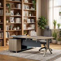 Table de bureau professionnelle moderne de luxe, importée, écologique, résistante à l'eau, finition résistante aux rayures, bordure en PVC de 2 mm