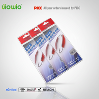 Emballage blister personnalisé en PVC transparent UIOWIO avec trou de suspension pour leurres, hameçons et appâts