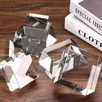 HBL prix d'usine K9 cube de blocs de cristal solide vierge de haute qualité gravé au laser 3d pour les cadeaux souvenirs