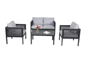 BHR-cuerda tejida para muebles de exterior, tejido <span class=keywords><strong>kettal</strong></span> para jardín, sofá, 4 Uds., buen precio - Product Image 2