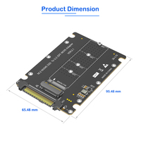 Адаптерная плата M2 NVMe SSD на U.2 (SFF-8639), кейдж для SSD M.2 M-Key PCIe 4.0/3.0 на U.2 для серверов и рабочих станций