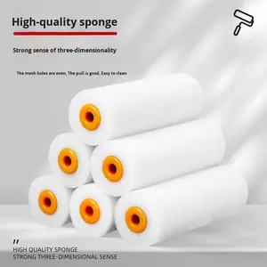 <span class=keywords><strong>Peinture</strong></span> à base d'eau à haute densité de 4 pouces sans <span class=keywords><strong>angle</strong></span> mort Pinceau à <span class=keywords><strong>rouleau</strong></span> en éponge en polyester de qualité industrielle avec <span class=keywords><strong>rouleau</strong></span> à pouce - Product Image 4