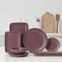 Современная креативная фиолетовая Скандинавская посуда, набор тарелок, посуда для ресторана