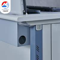 Bureau d'ordinateur à écran rabattable pour mobilier de laboratoire double siège pour école/poste de travail PC