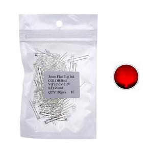 Ấm Trắng Đỏ Xanh Xanh Cam Vàng Hồng màu bóng đèn chỉ số 3 mét Flat Top <span class=keywords><strong>LED</strong></span> Light Emitting Diode - Product Image 5