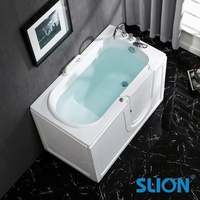 Baignoire de plain-pied en acrylique Rectangle moderne approuvée CE UKCA Baignoire de massage à bulles d'air pour vieil homme Baignoire pour salle de bain