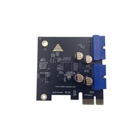 G-karve New Desktop PC USB 3.0 Expansion Card with Front-Panel PCI-E to USB 3.0 Interface 19/20-Pin Adapter Fan Cooling