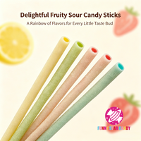 Bonbons gélifiés longs et acidulés en gros, saveurs de fruits assorties, remplis de réglisse, bonbons moelleux et masticables pour les enfants