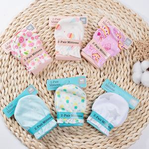 Gants <span class=keywords><strong>anti</strong></span>-rayures pour bébé, design mixte, en coton pour nouveau-né - Product Image 2