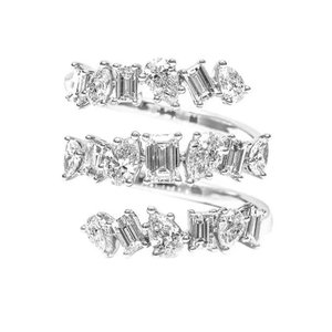 Anello quadrato geometrico a goccia d'acqua per donna, elegante gioiello da dito, accessorio di moda quotidiano - Product Image 1